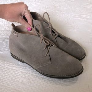 G. H. Bass & Co Elyse Ankle Suede Boots Gray/Brown